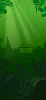 Achtergrond zwerfafvalsafari. Jungle.